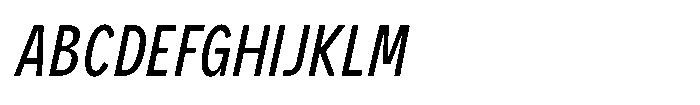 GC Monza Sans Light Condensed Italic Font UPPERCASE