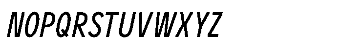 GC Monza Sans Light Condensed Italic Font UPPERCASE