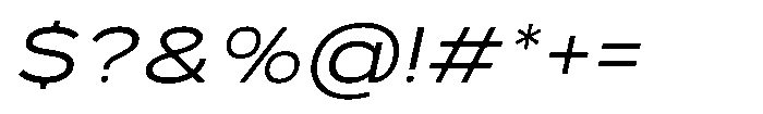 GC Monza Sans Light Expanded Italic Font OTHER CHARS