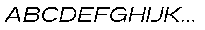 GC Monza Sans Light Expanded Italic Font UPPERCASE