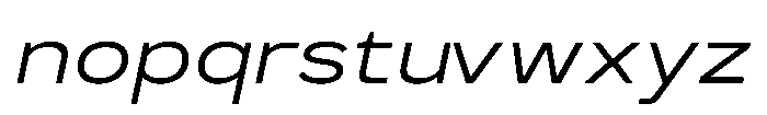 GC Monza Sans Light Expanded Italic Font LOWERCASE