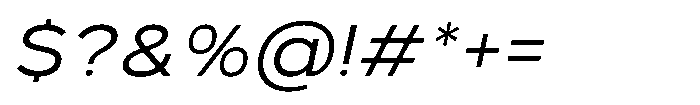 GC Monza Sans Light Semi Expanded Italic Font OTHER CHARS