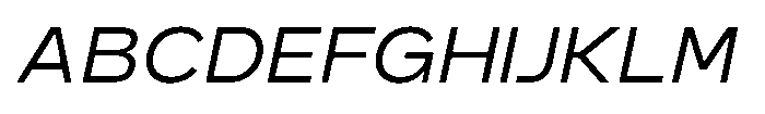GC Monza Sans Light Semi Expanded Italic Font UPPERCASE