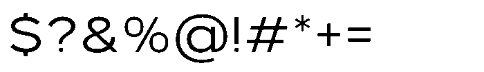 GC Monza Sans Light Semi Expanded Font OTHER CHARS