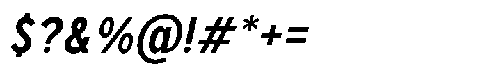 GC Monza Sans Medium Condensed Italic Font OTHER CHARS