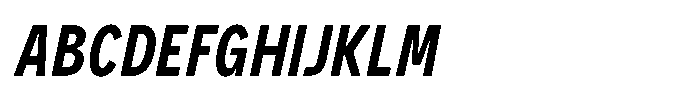 GC Monza Sans Medium Condensed Italic Font UPPERCASE