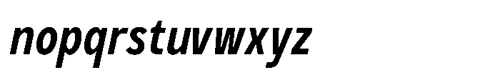 GC Monza Sans Medium Condensed Italic Font LOWERCASE