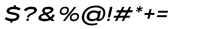 GC Monza Sans Medium Expanded Italic Font OTHER CHARS