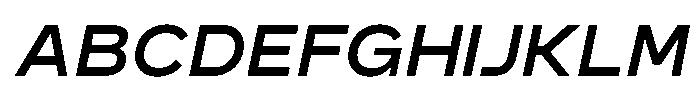 GC Monza Sans Medium Semi Expanded Italic Font UPPERCASE