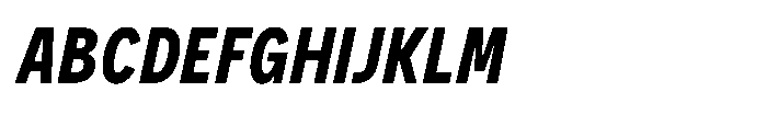 GC Monza Sans Semi Bold Condensed Italic Font UPPERCASE
