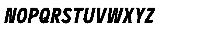 GC Monza Sans Semi Bold Condensed Italic Font UPPERCASE