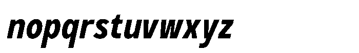 GC Monza Sans Semi Bold Condensed Italic Font LOWERCASE
