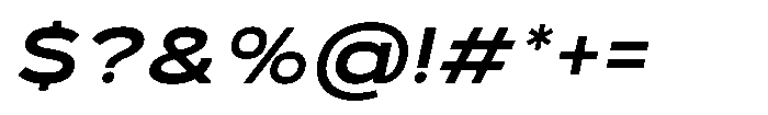 GC Monza Sans Semi Bold Expanded Italic Font OTHER CHARS