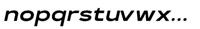 GC Monza Sans Semi Bold Expanded Italic Font LOWERCASE