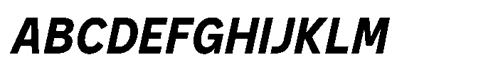 GC Monza Sans Semi Bold Semi Condensed Italic Font UPPERCASE