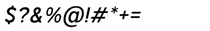 GC Monza Sans Semi Condensed Italic Font OTHER CHARS