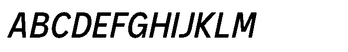 GC Monza Sans Semi Condensed Italic Font UPPERCASE