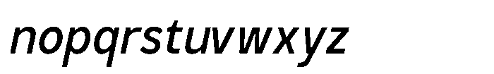 GC Monza Sans Semi Condensed Italic Font LOWERCASE