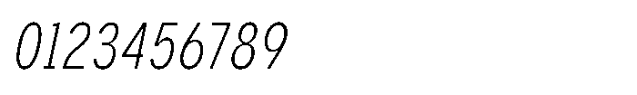 GC Monza Sans Thin Condensed Italic Font OTHER CHARS