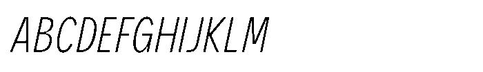 GC Monza Sans Thin Condensed Italic Font UPPERCASE