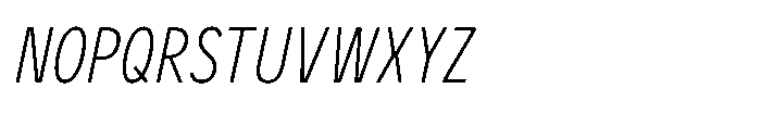 GC Monza Sans Thin Condensed Italic Font UPPERCASE