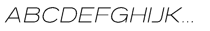 GC Monza Sans Thin Expanded Italic Font UPPERCASE