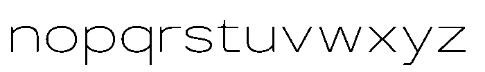 GC Monza Sans Thin Expanded Font LOWERCASE