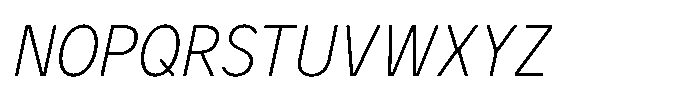 GC Monza Sans Thin Semi Condensed Italic Font UPPERCASE