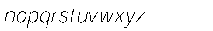 GC Monza Sans Thin Semi Condensed Italic Font LOWERCASE