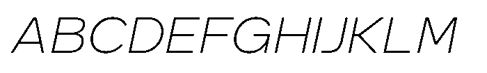 GC Monza Sans Thin Semi Expanded Italic Font UPPERCASE