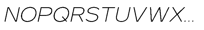 GC Monza Sans Thin Semi Expanded Italic Font UPPERCASE