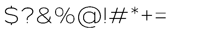 GC Monza Sans Thin Semi Expanded Font OTHER CHARS