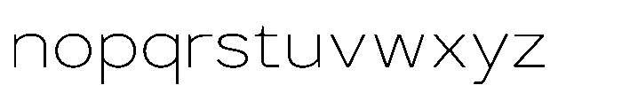 GC Monza Sans Thin Semi Expanded Font LOWERCASE