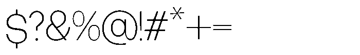 GC Morth Sans Thin Font OTHER CHARS