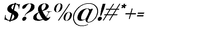 GC Mozarella Bold Italic Font OTHER CHARS