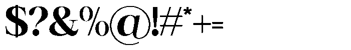 GC Mozarella Bold Font OTHER CHARS