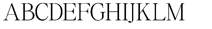 GC Mozarella Extra Light Font UPPERCASE
