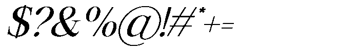 GC Mozarella Italic Font OTHER CHARS