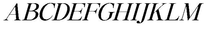 GC Mozarella Italic Font UPPERCASE