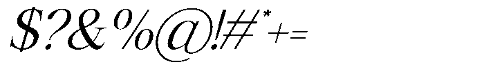 GC Mozarella Light Italic Font OTHER CHARS