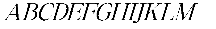 GC Mozarella Light Italic Font UPPERCASE