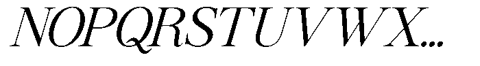 GC Mozarella Light Italic Font UPPERCASE