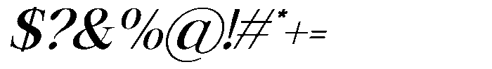 GC Mozarella Medium Italic Font OTHER CHARS