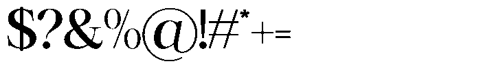 GC Mozarella Medium Font OTHER CHARS