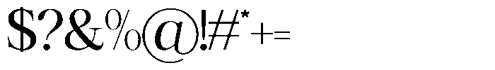GC Mozarella Regular Font OTHER CHARS