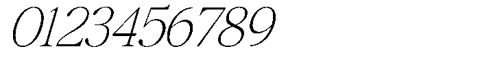 GC Mozarella Thin Italic Font OTHER CHARS
