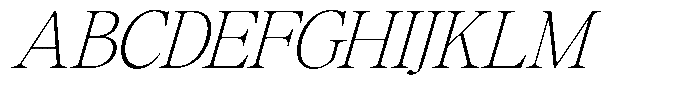 GC Mozarella Thin Italic Font UPPERCASE
