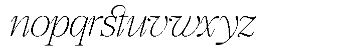 GC Mozarella Thin Italic Font LOWERCASE