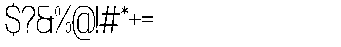 GC Noxera Display Thin Font OTHER CHARS