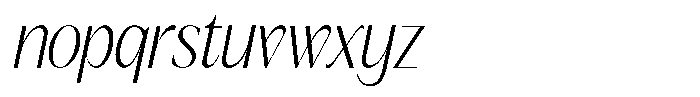 GC Once After Extra Light Italic Font LOWERCASE